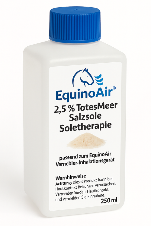 EquinoAir 2,5 % TotesMeer-Salzsole – 250 ml Inhalationslösung für Pferde