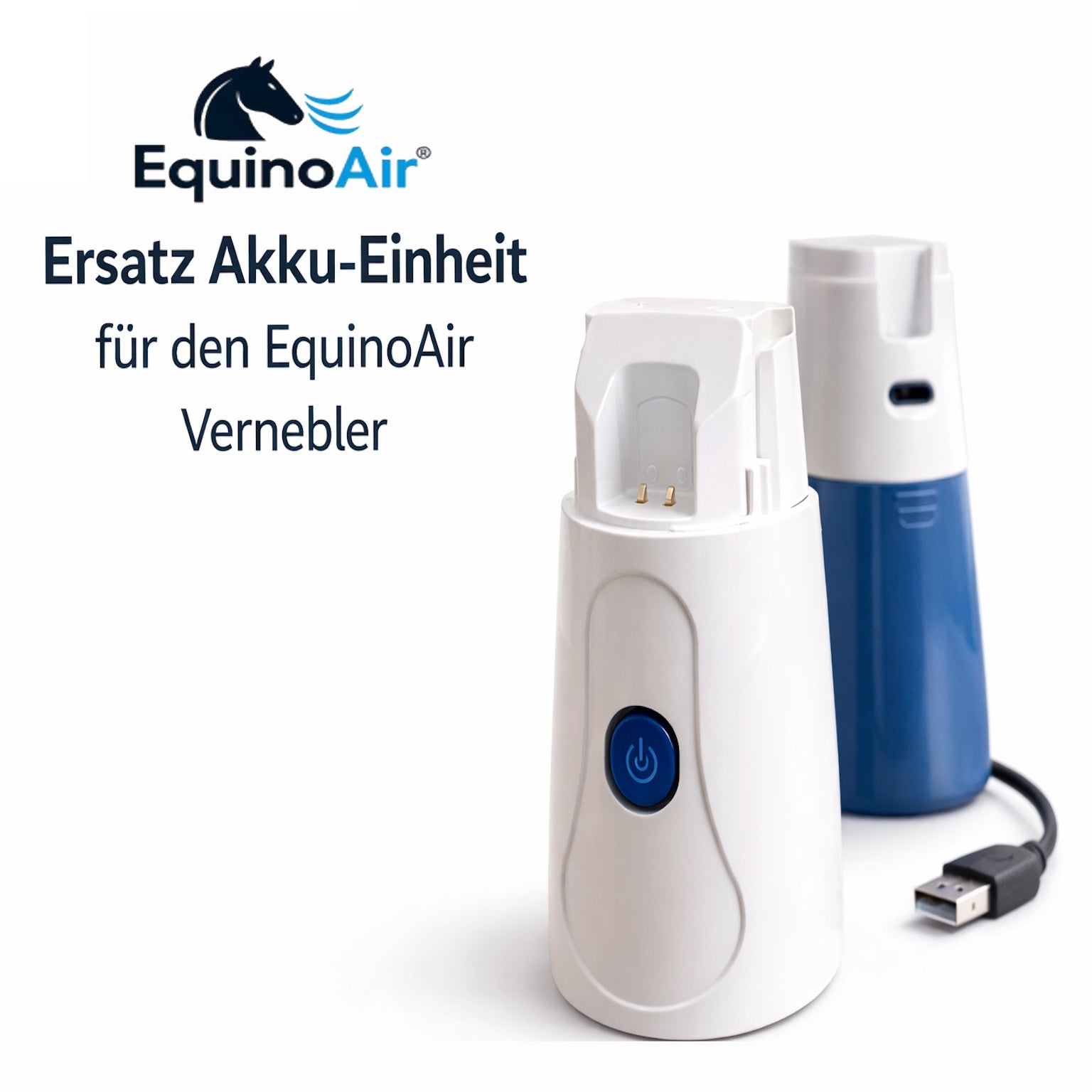 Ersatz Akku-Einheit für den EquinoAir® Vernebler mit Ladekabel | Original Zubehör