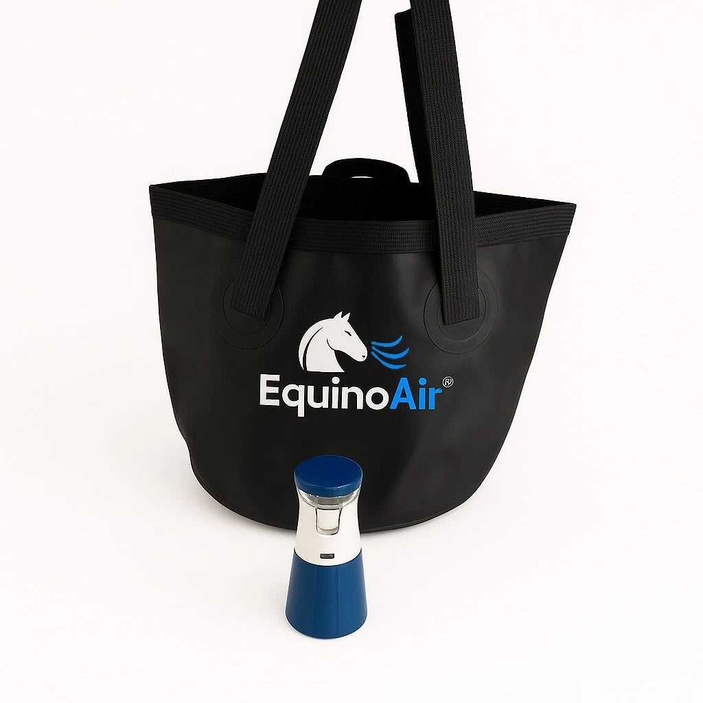EquinoAir – Mobiler Pferdeinhalator mit Kopf-Maske